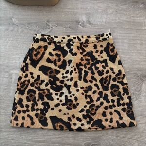 Leopard Print y2k Mini Skirt